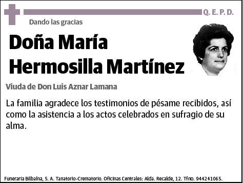 HERMOSILLA MARTINEZ,MARIA