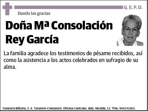 REY GARCIA,Mª CONSOLACION