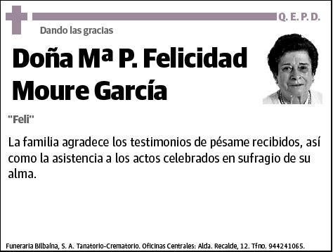 MOURE GARCIA,Mª P. FELICIDAD