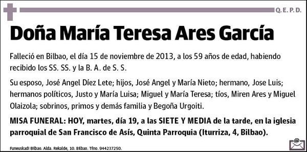 ARES GARCIA,MARIA TERESA