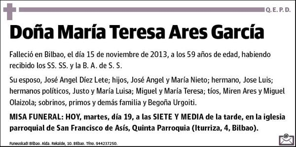 ARES GARCIA,MARIA TERESA