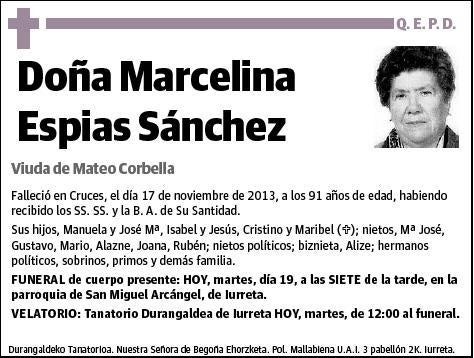 ESPIAS SANCHEZ,MARCELINA