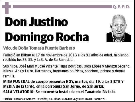 DOMINGO ROCHA,JUSTINO