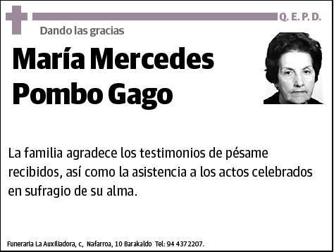 POMBO GAGO,MARIA MERCEDES