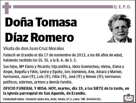 DIAZ ROMERO,TOMASA