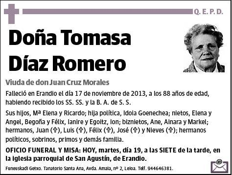 DIAZ ROMERO,TOMASA