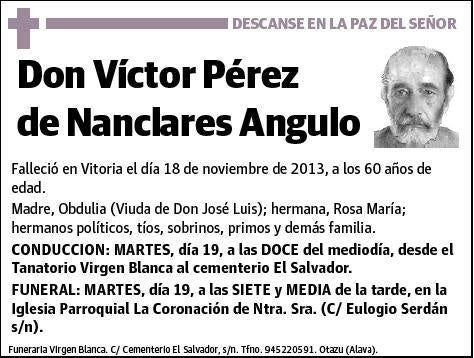 PEREZ DE NANCLARES ANGULO,VICTOR