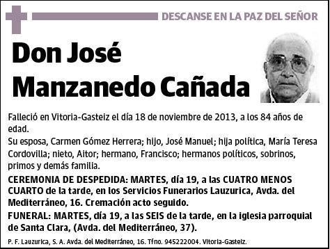 MANZANEDO CAÑADA,JOSE