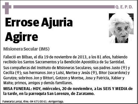 AJURIA AGUIRRE,ERROSE