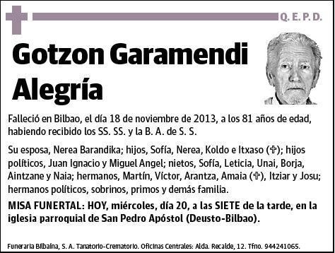 GARAMENDI ALEGRIA,GOTZON