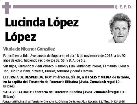 LOPEZ LOPEZ,LUCINDA