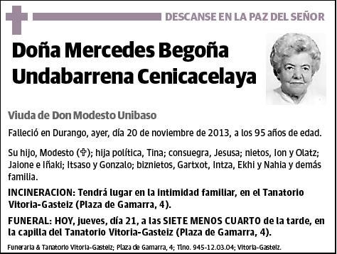 UNDABARRENA CENICACELAYA,MERCEDES BEGOÑA