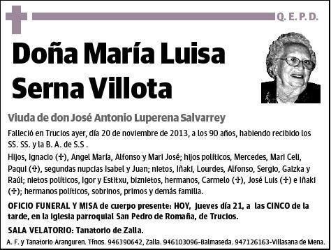 SERNA VILLOTA,MARIA LUISA