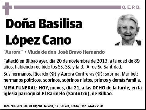 LOPEZ CANO,BASILISA