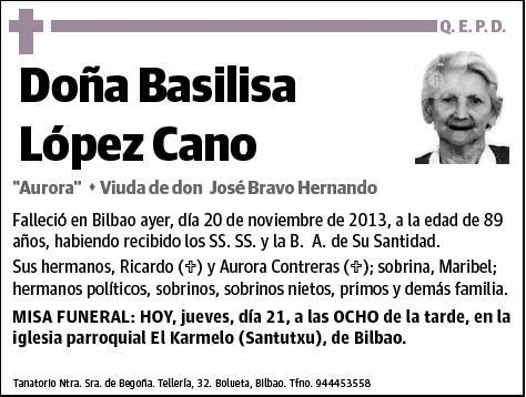 LOPEZ CANO,BASILISA