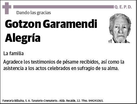 GARAMENDI ALEGRIA,GOTZON