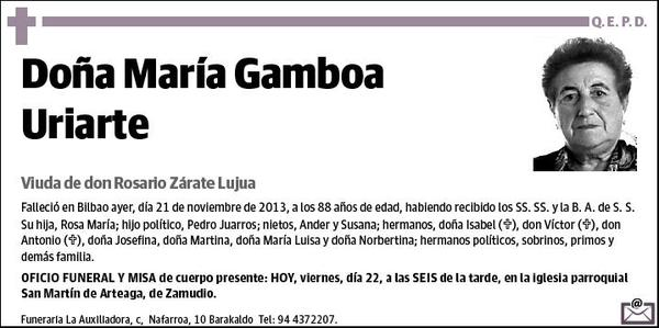 GAMBOA URIARTE,MARIA