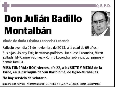 BADILLO MONTALBAN,JULIAN