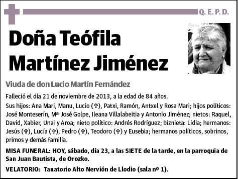 MARTINEZ JIMENEZ,TEOFILA