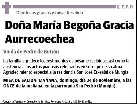 GRACIA AURRECOECHEA,MARIA BEGOÑA