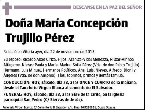 TRUJILLO PEREZ,MARIA CONCEPCION