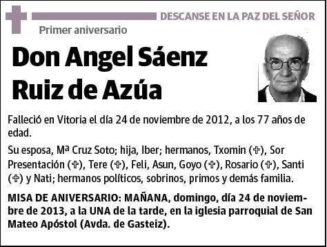 SAENZ RUIZ DE AZUA,ANGEL