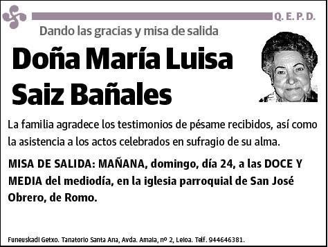 SAIZ BAÑALES,MARIA LUISA