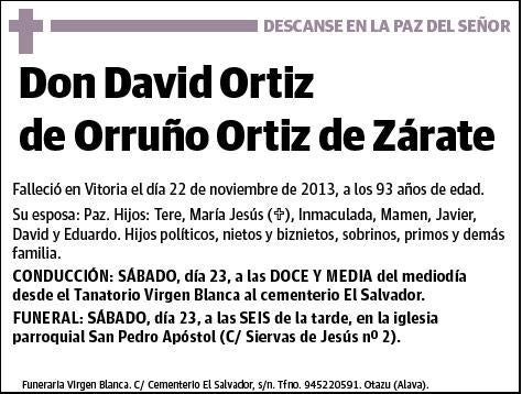 ORTIZ DE ORRUÑO ORTIZ DE ZARATE,DAVID