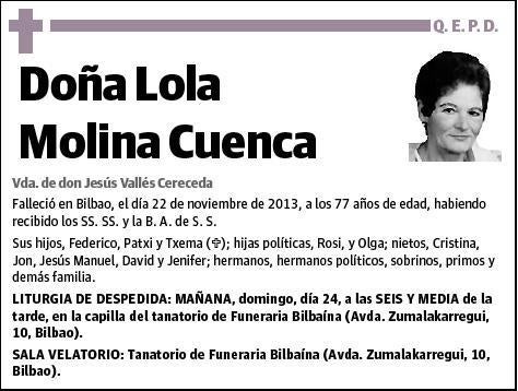 MOLINA CUENCA,LOLA