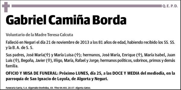 CAMIÑA BORDA,GABRIEL