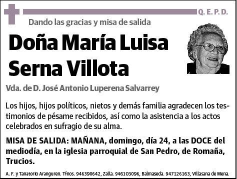 SERNA VILLOTA,MARIA LUISA