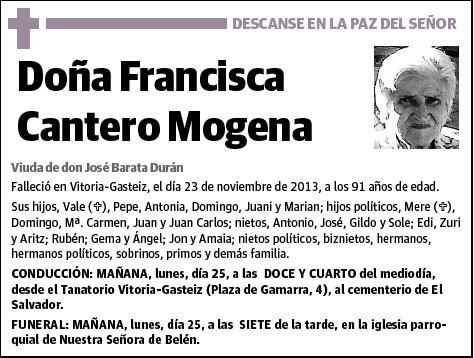 CANTERO MOGENA,FRANCISCA