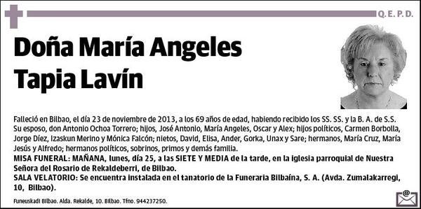 TAPIA LAVIN,MARIA ANGELES