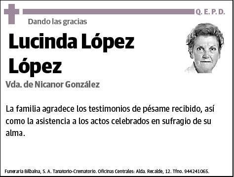 LOPEZ LOPEZ,LUCINDA