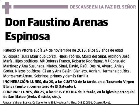 ARENAS ESPINOSA,FAUSTINO