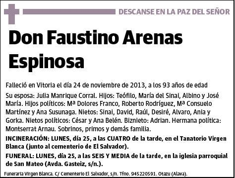 ARENAS ESPINOSA,FAUSTINO