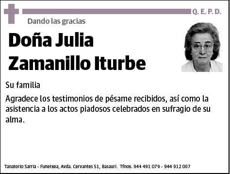 ZAMANILLO ITURBE,JULIA