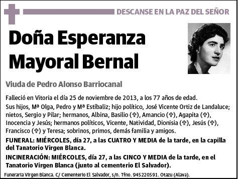 MAYORAL BERNAL,ESPERANZA