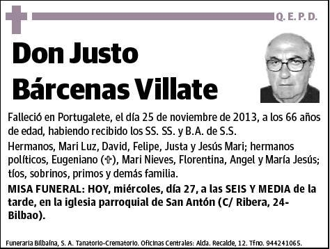 BARCENAS VILLATE,JUSTO