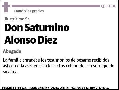 ALONSO DIEZ,SATURNINO