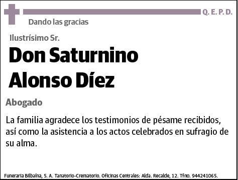 ALONSO DIEZ,SATURNINO