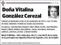 GONZALEZ CEREZAL,VITALINA