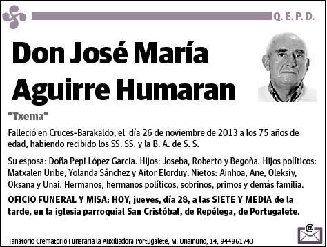 AGUIRRE HUMARAN,JOSE MARIA