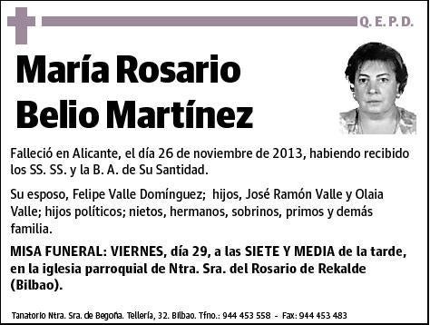 BELIO MARTINEZ,MARIA ROSARIO