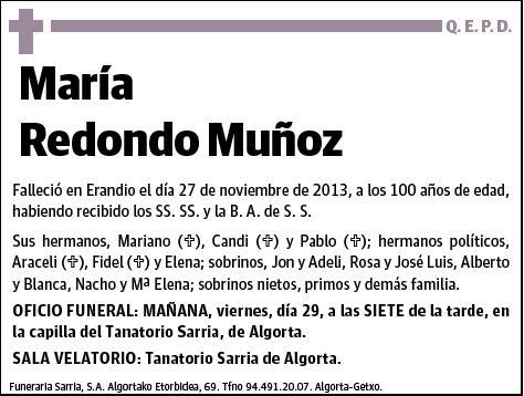 REDONDO MUÑOZ,MARIA