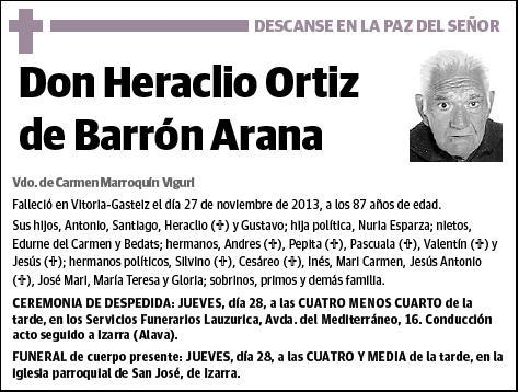 ORTIZ DE BARRON ARANA,HERACLIO