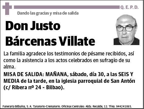 BARCENAS VILLATE,JUSTO