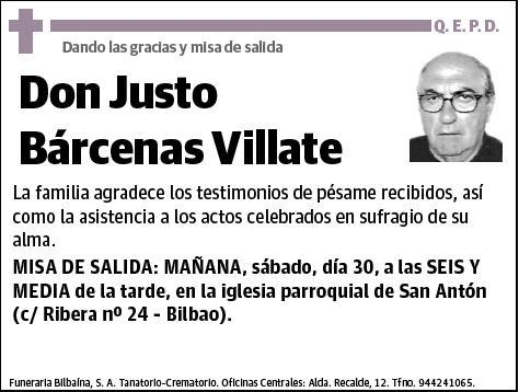 BARCENAS VILLATE,JUSTO