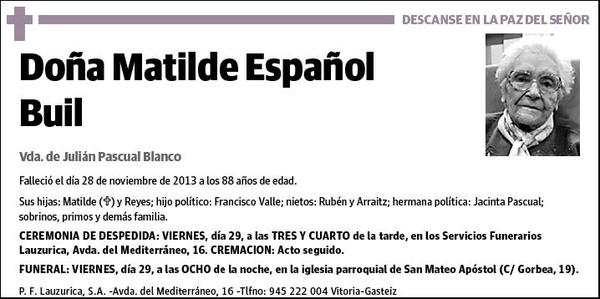 ESPAÑOL BUIL,MATILDE