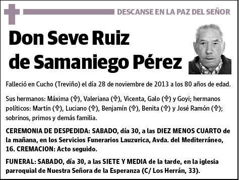 RUIZ DE SAMANIEGO PEREZ,SEVE